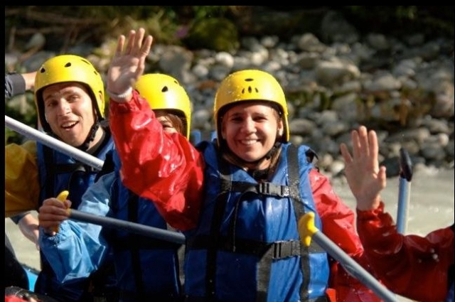 Good atmosphere at rafting